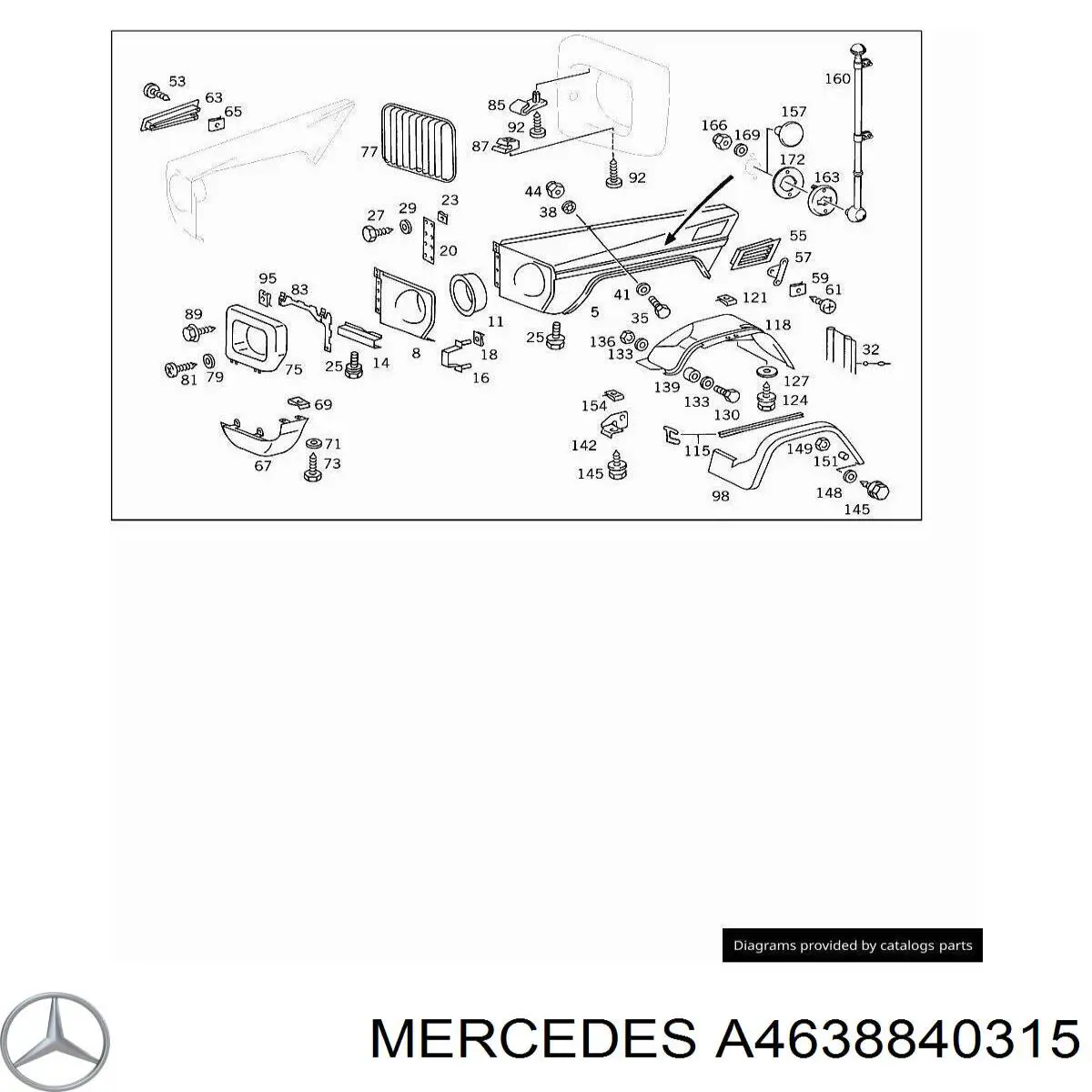 Soporte delantero izquierdo para aleta delantera Mercedes A4638840315 precio, desde 6,62 EUR