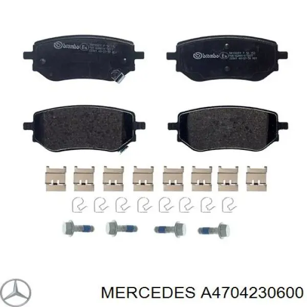 A4704230600 Mercedes pastillas de freno traseras