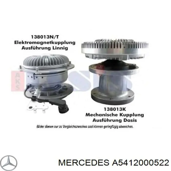 A5412000522 Mercedes embrague, ventilador del radiador