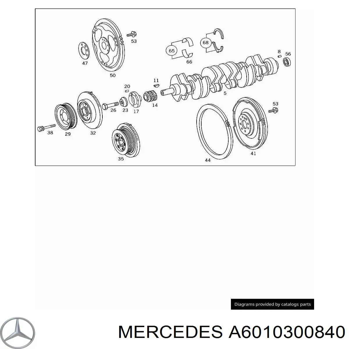 Juego de cojinetes de cigüeñal, cota de reparación (+0,50 mm) Mercedes A6010300840 precio, desde 31,31 EUR