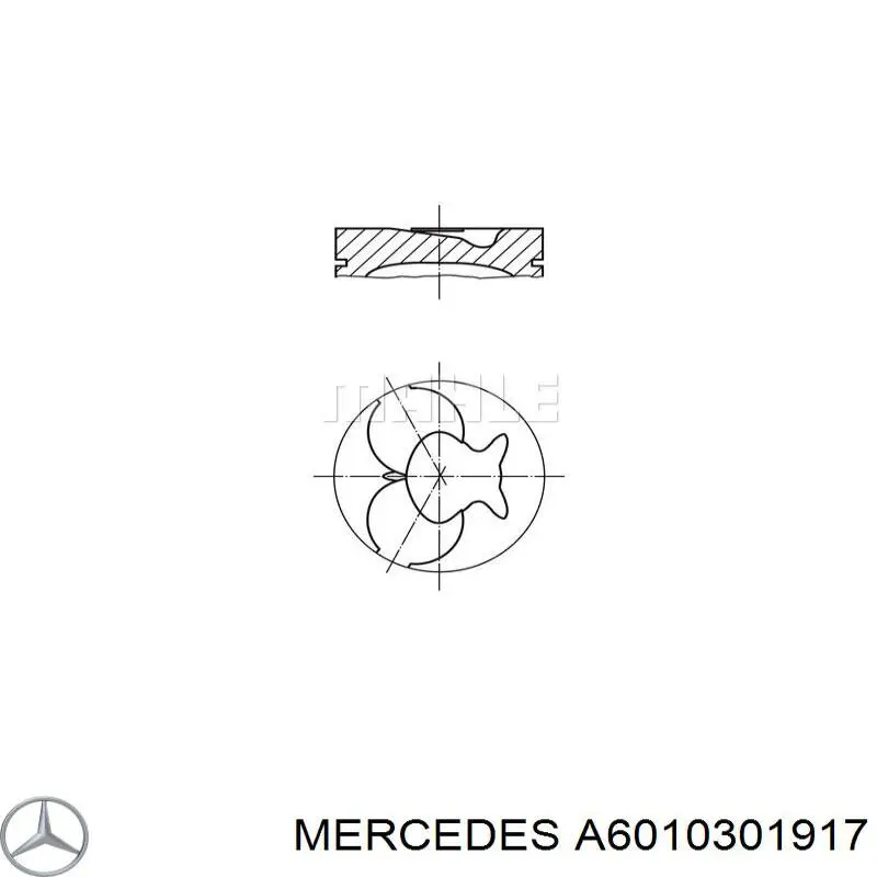 Pistón completo para 1 cilindro, STD para Mercedes Sprinter (903)