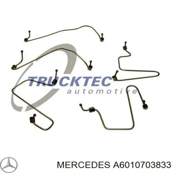 A6010703833 Mercedes tubería alta presión, sistema inyección para cilindro 2