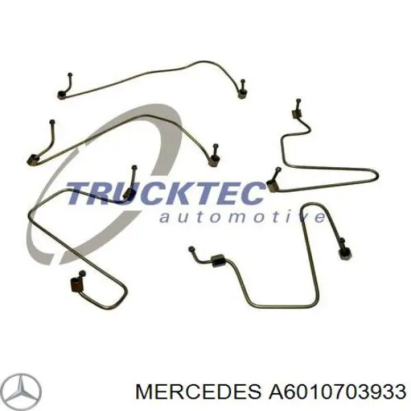 A6010703933 Mercedes tubería alta presión, sistema inyección para cilindro 3