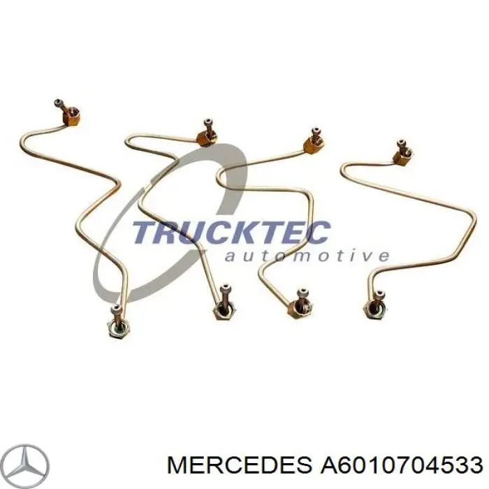 A6010704533 Mercedes tubería alta presión, sistema inyección para cilindro 1