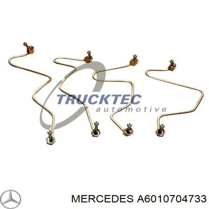 A6010704733 Mercedes tubería alta presión, sistema inyección para cilindro 3