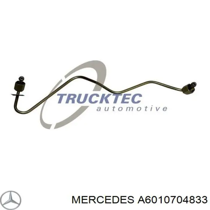 A6010704833 Mercedes tubería alta presión, sistema inyección para cilindro 4