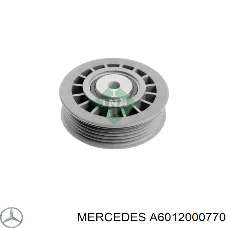 A6012000770 Mercedes polea inversión / guía, correa poli v