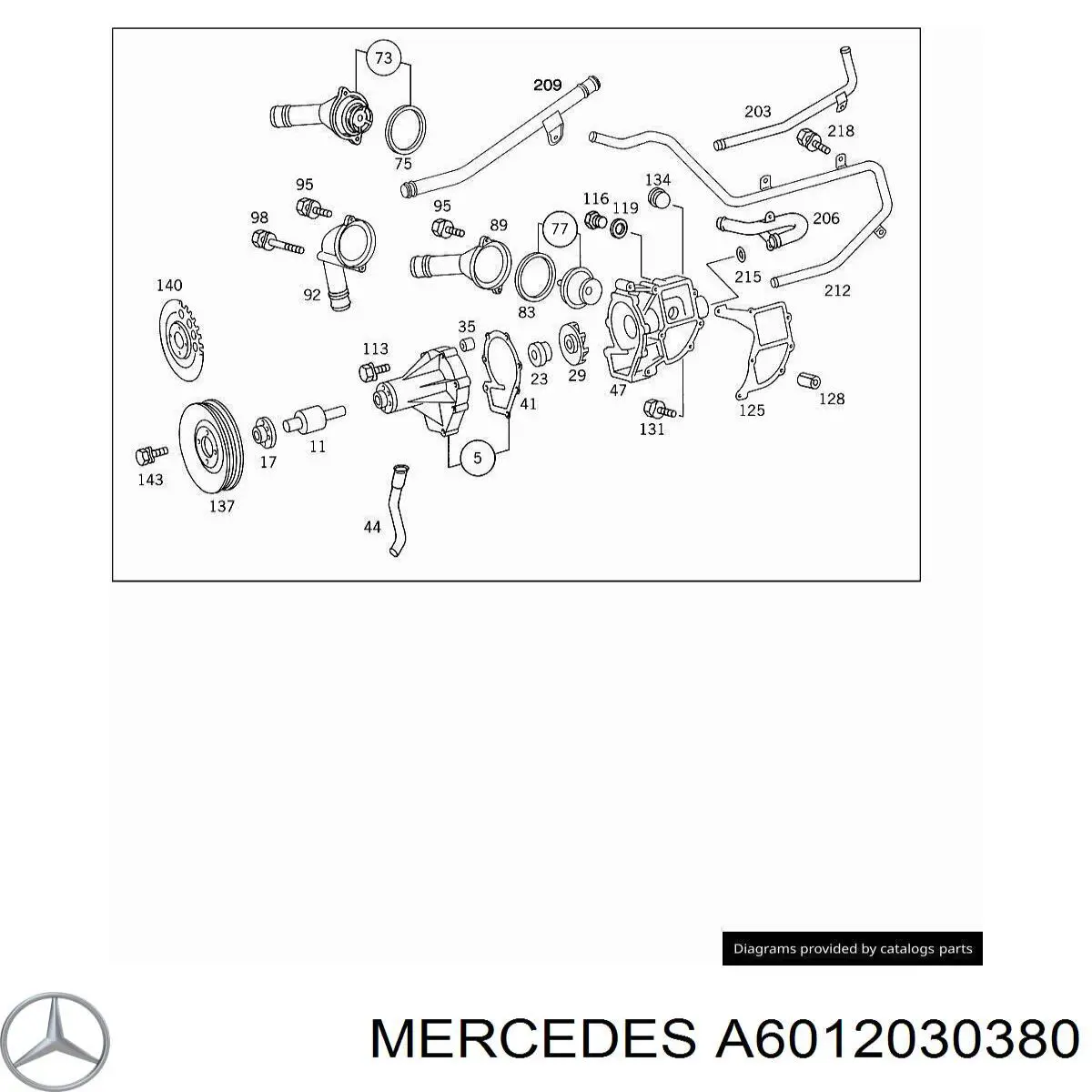 Junta de la carcasa del termostato Mercedes A6012030380 precio, desde 3,01 EUR