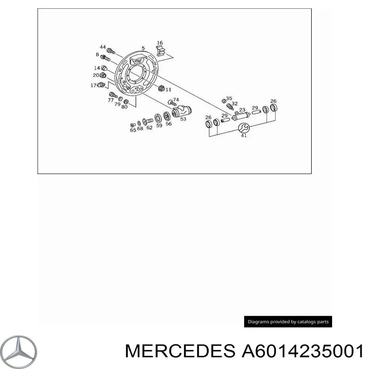 Comprar A6014235001 Mercedes Tambor de freno trasero