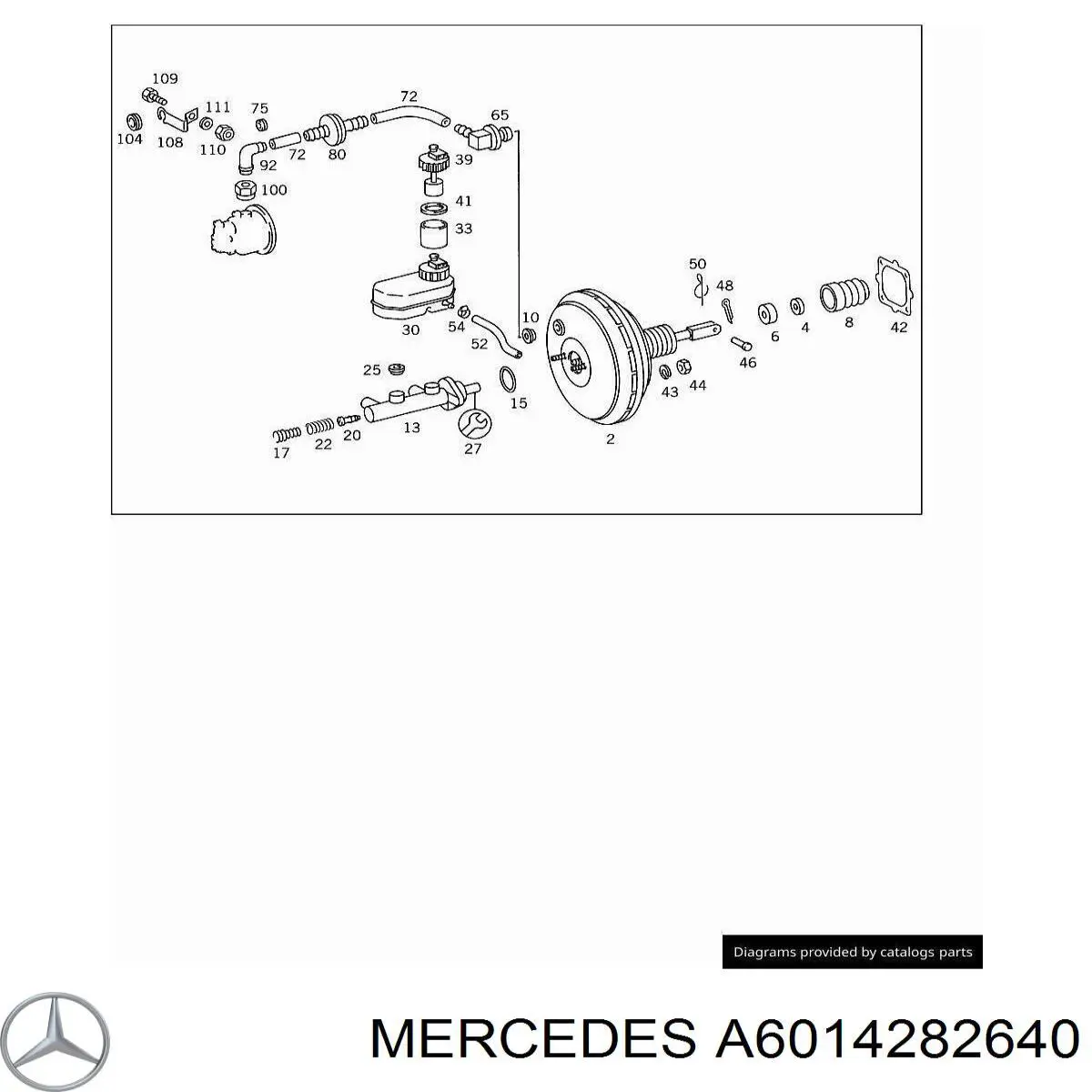 A6014282640 Mercedes soporte de tubo de freno