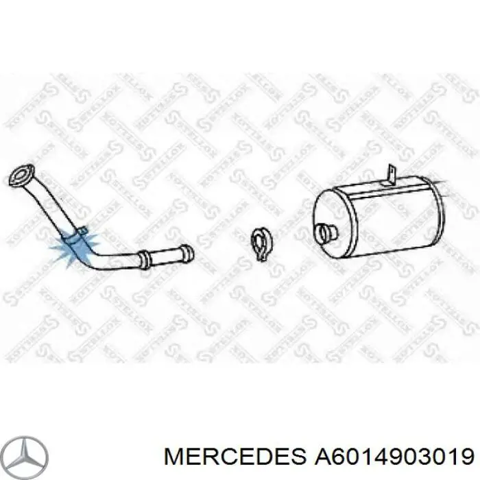 Comprar A6014903019 Mercedes Tubo de admisión del silenciador de escape delantero