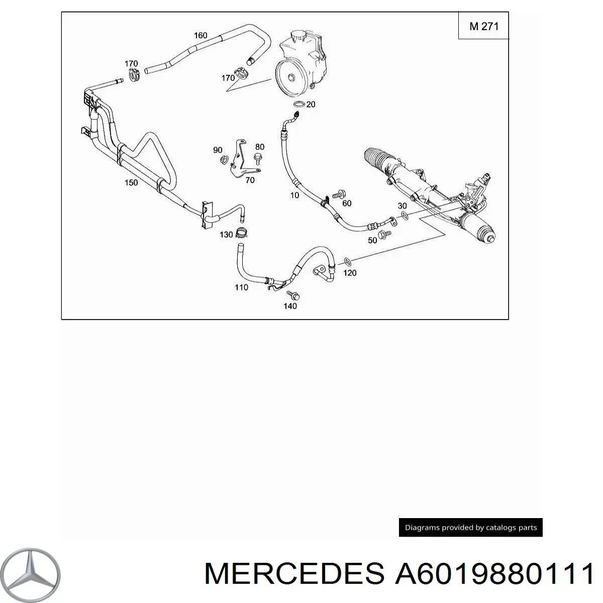 Soporte del filtro de aire Mercedes A6019880111 precio, desde 9,62 EUR