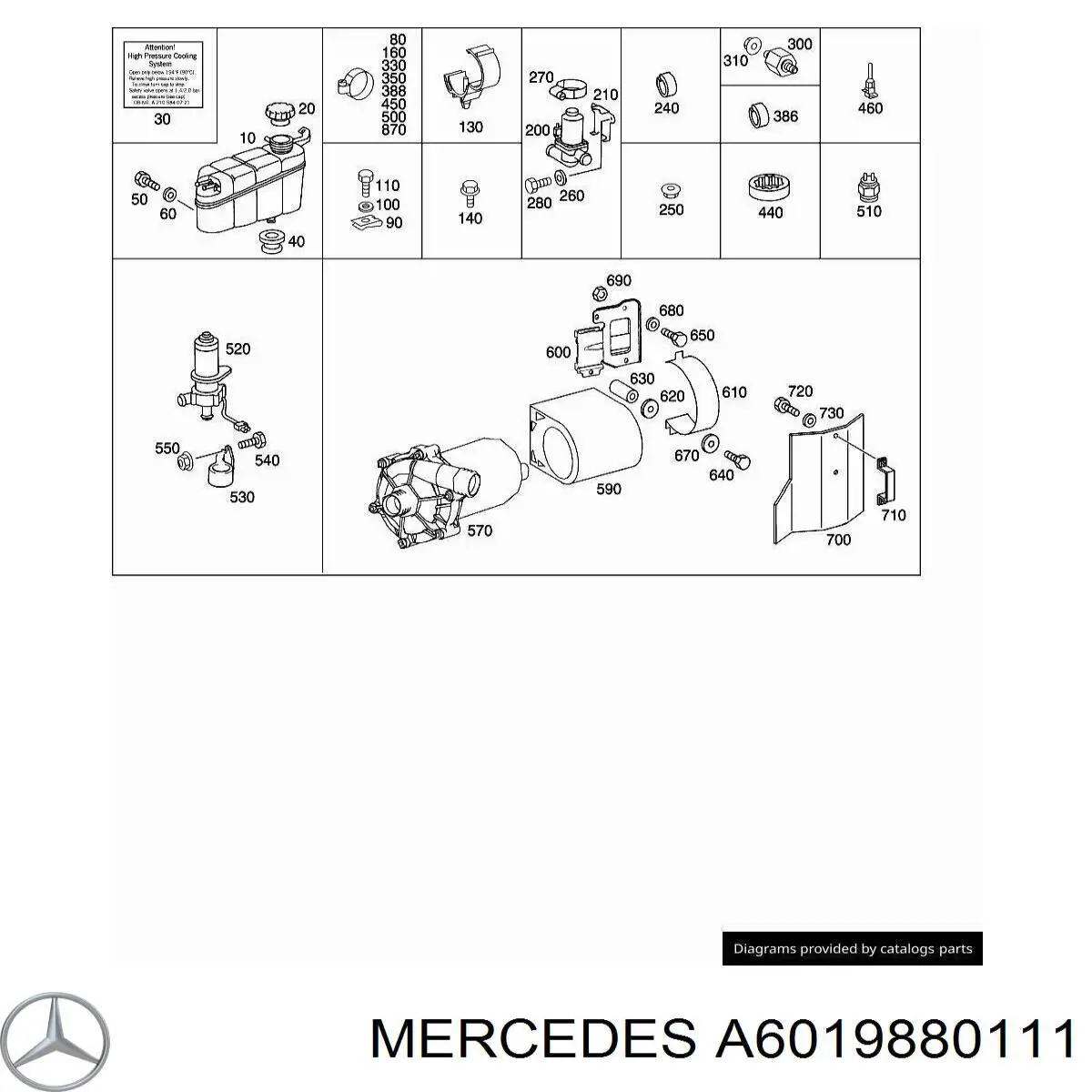 A6019880111 Mercedes Soporte del filtro de aire