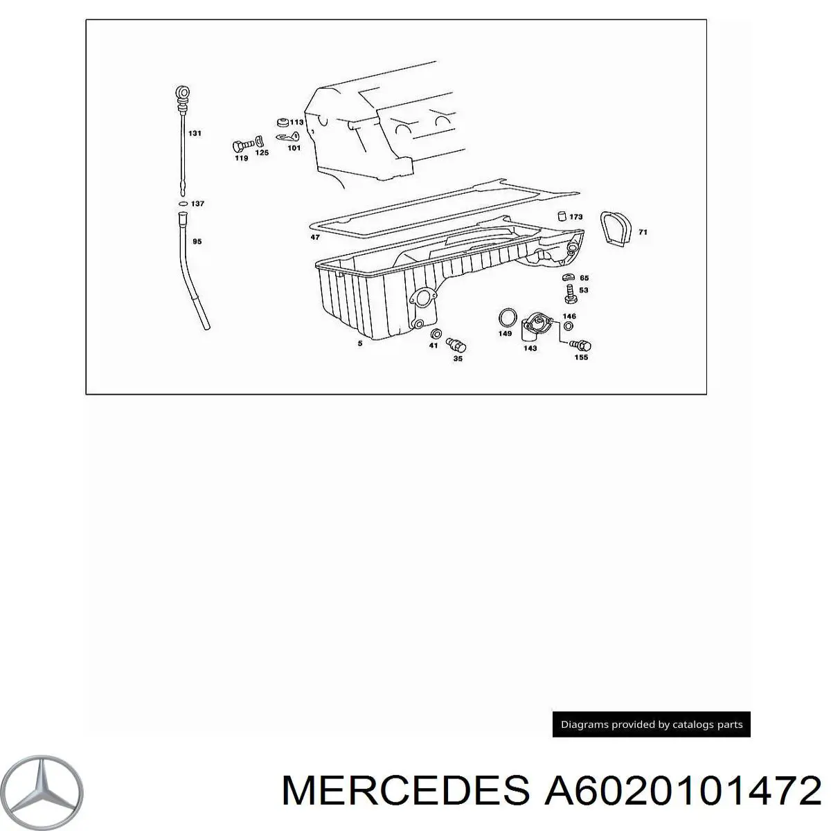 6050100272 Mercedes varilla de nivel de aceite