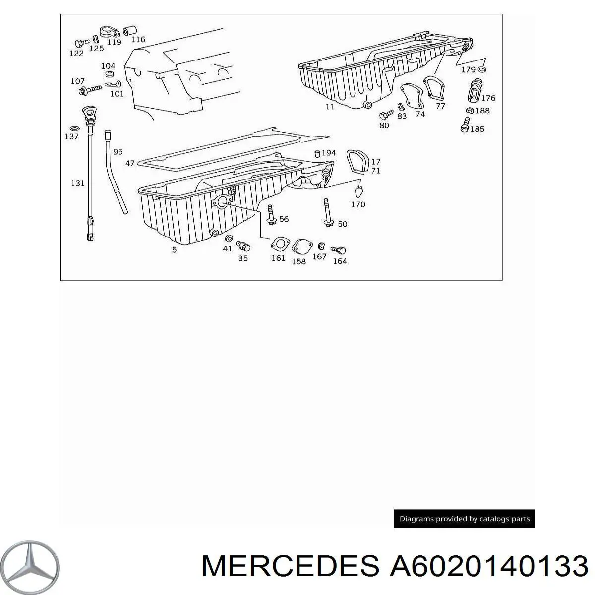 A6020140133 Mercedes Tapa del cárter de aceite
