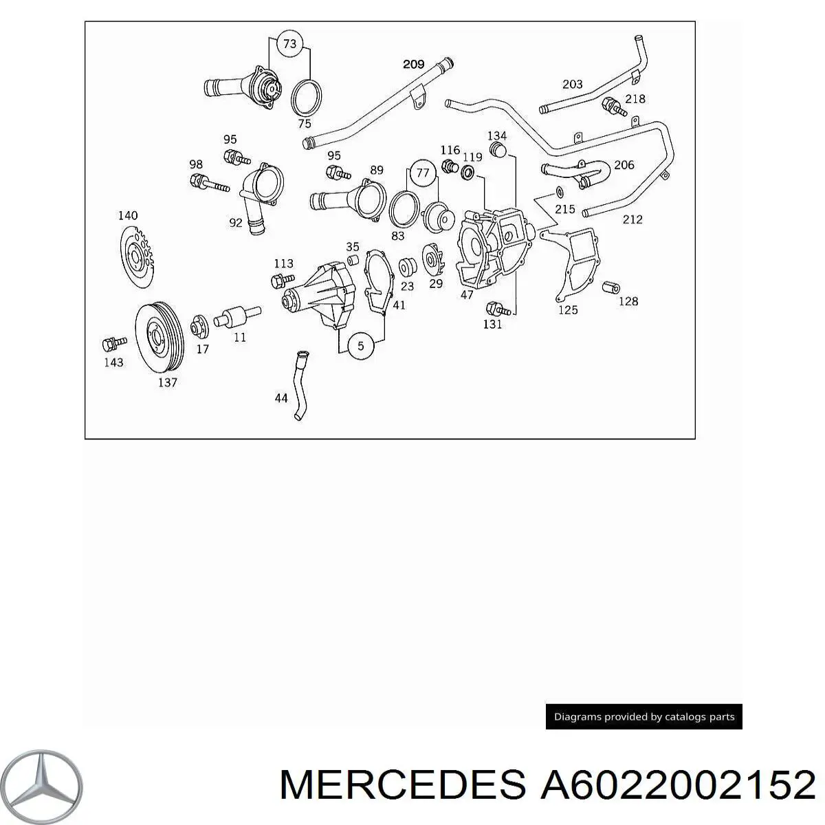  Mercedes A6022002152 precio, desde 47,36 EUR