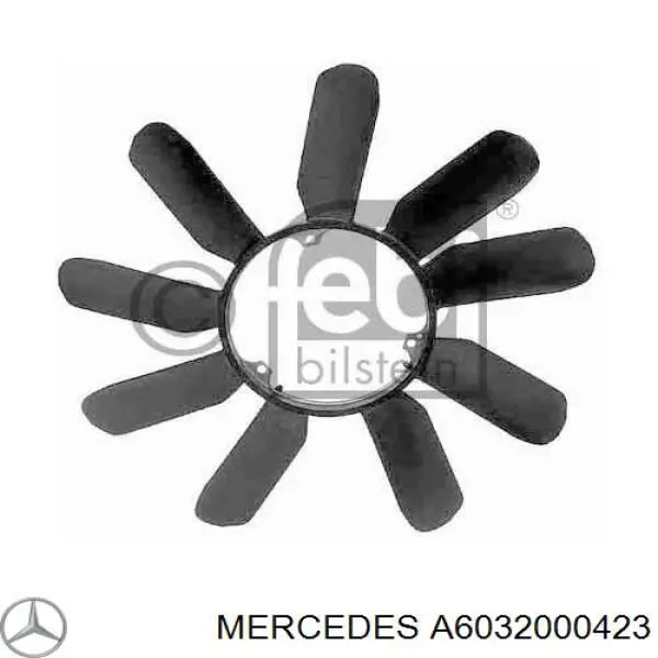 A6032000423 Mercedes rodete ventilador, refrigeración de motor