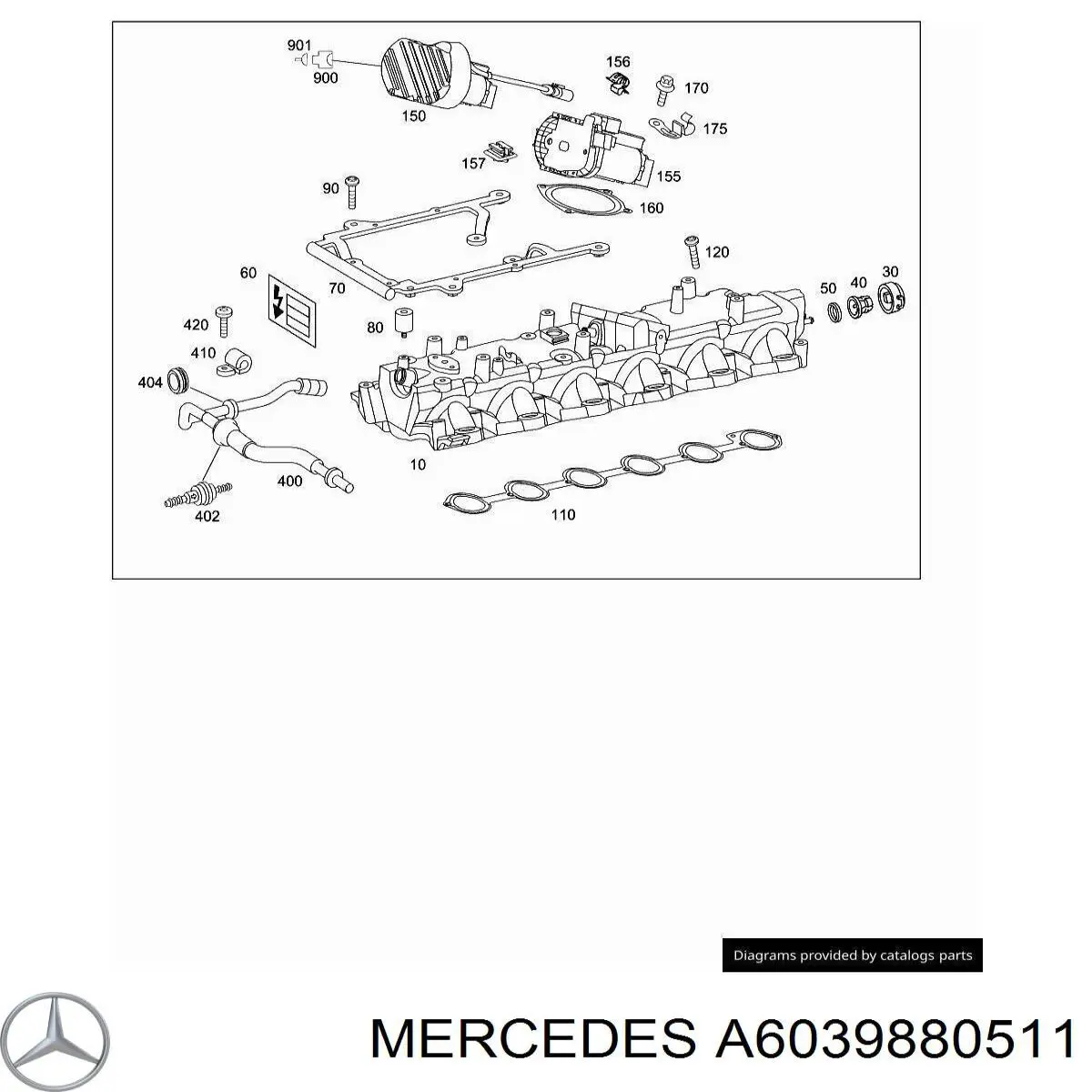 A6039880511 Mercedes soporte filtro de aire