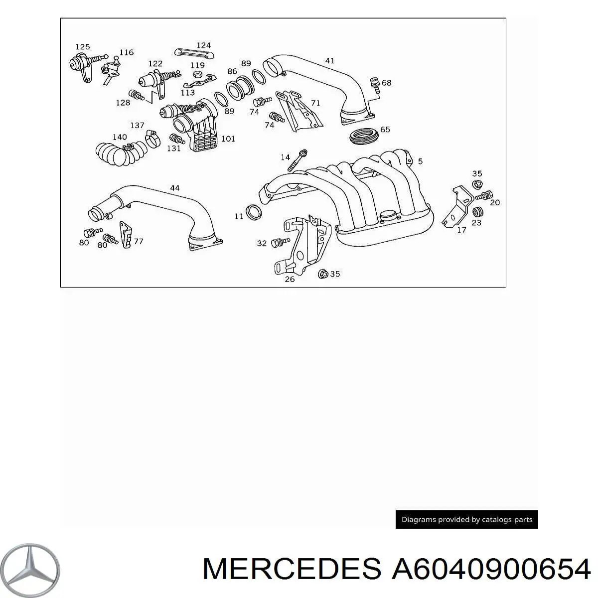A6040900654 Mercedes aleta de mando, erg