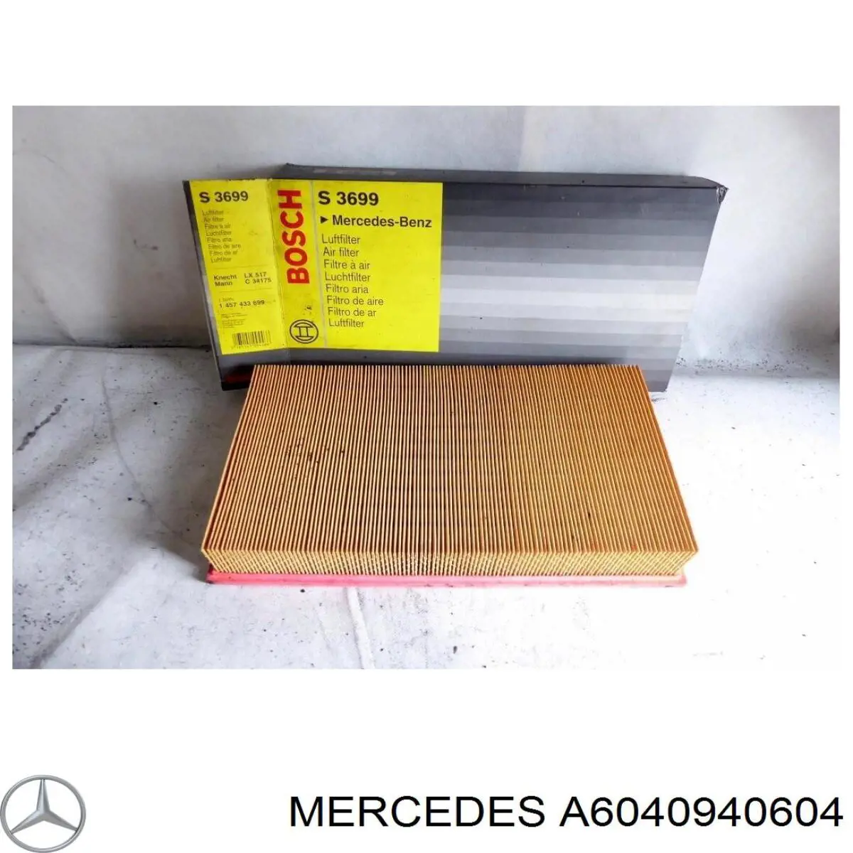 El filtro de aire Mercedes A6040940604 precio, desde 8,83 EUR