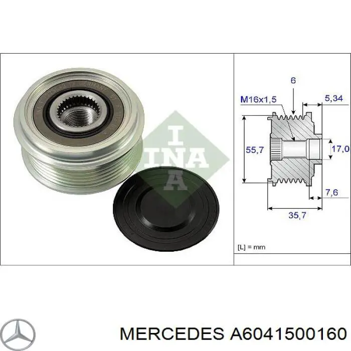Comprar A6041500160 Mercedes Rueda libre del alternador