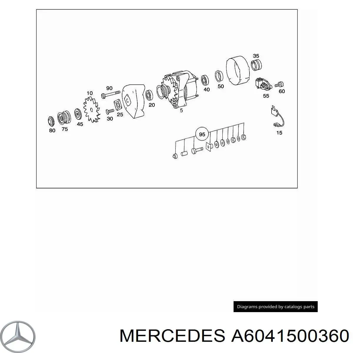 Polea rueda libre Mercedes A6041500360 precio, desde 35,58 EUR