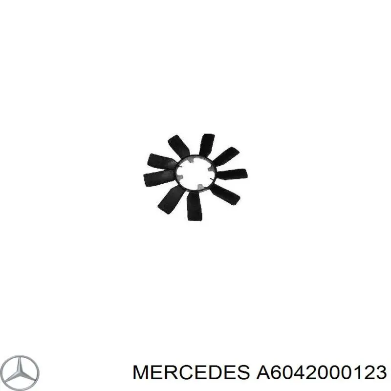 A6042000123 Mercedes rodete ventilador, refrigeración de motor