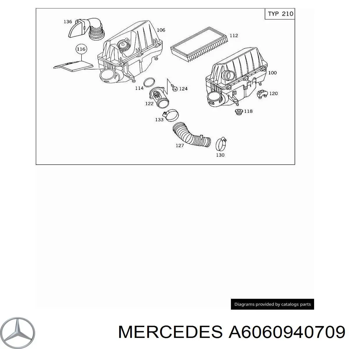 Comprar A6060940709 Mercedes Manguito de aire del medidor de masa de aire