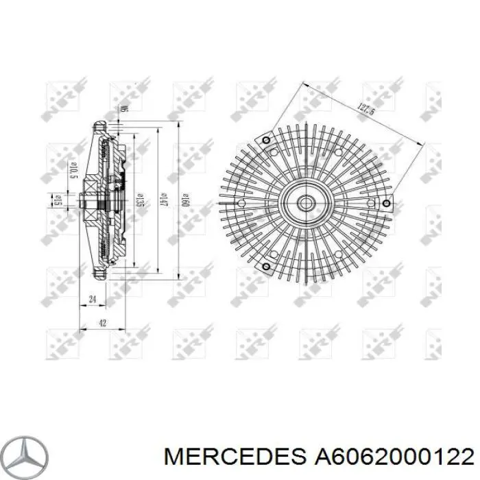 Comprar A6062000122 Mercedes Embrague viscoso de ventilador