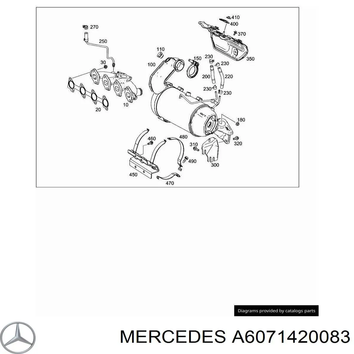 A6071420083 Mercedes tubo sensor de presión de escape