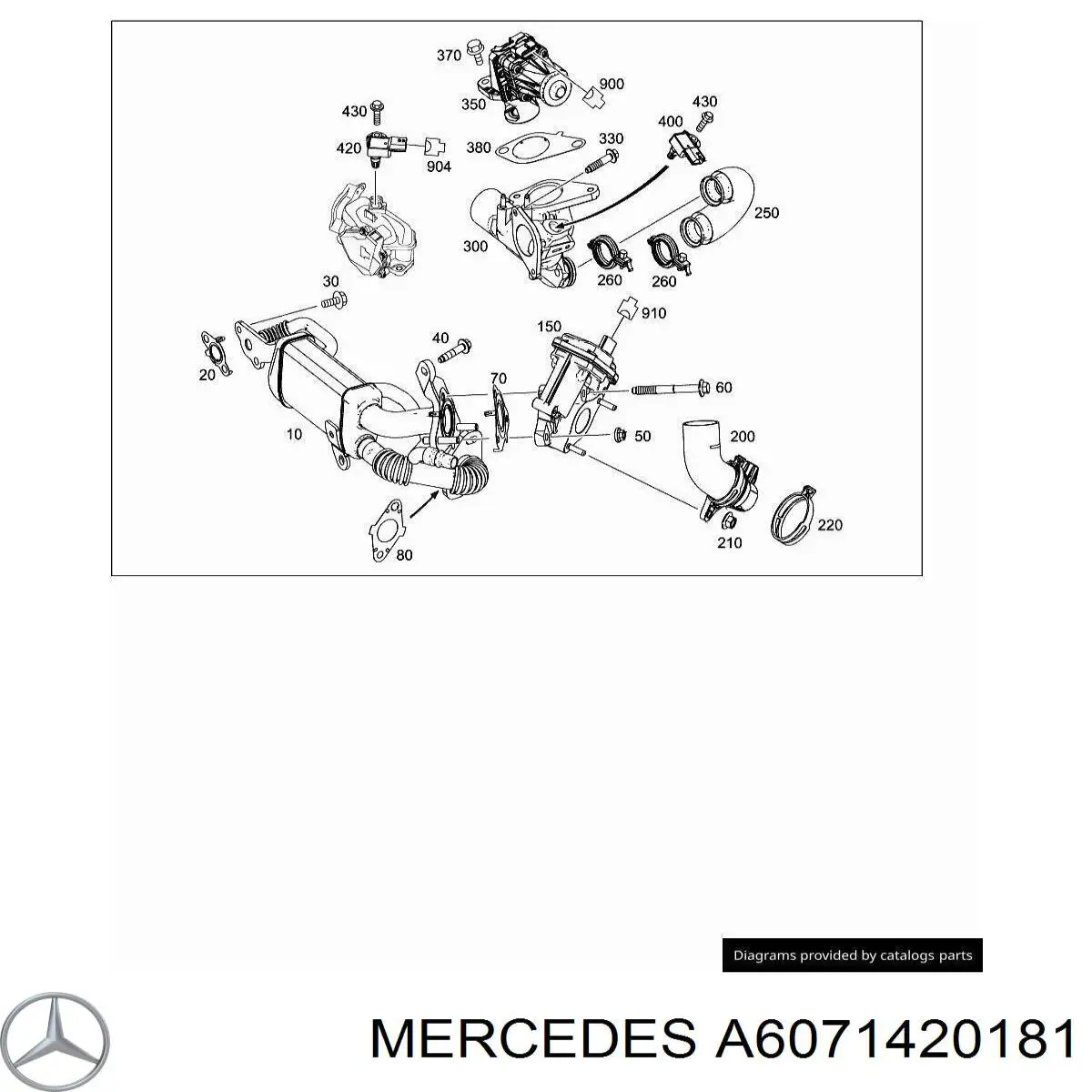 A6071420181 Mercedes junta de válvula egr
