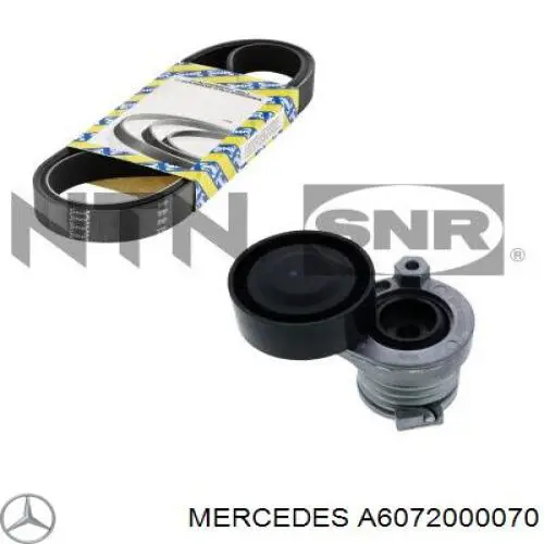 A6072000070 Mercedes tensor de correa, correa poli v