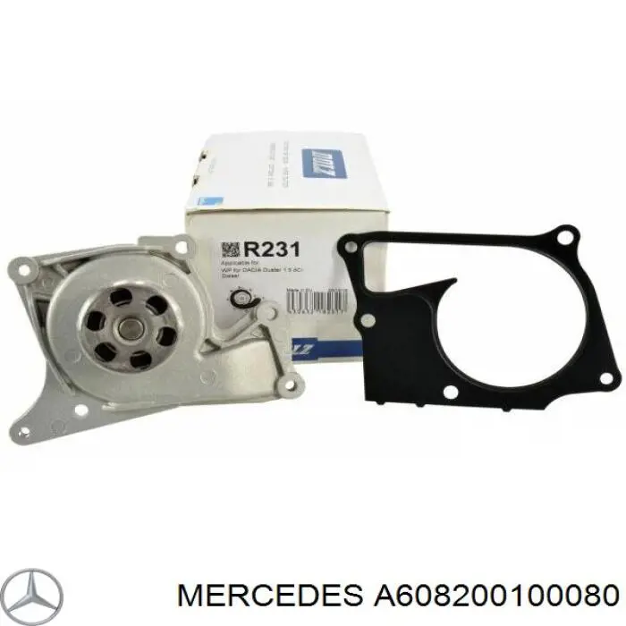 A608200100080 Mercedes bomba de agua, adicional eléctrico