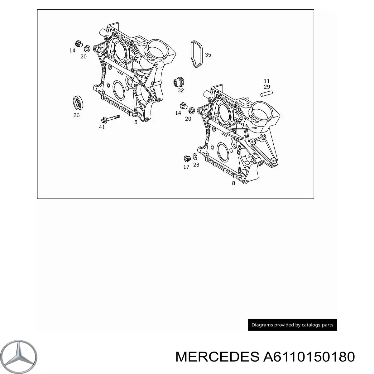 Junta, cárter de distribución para Mercedes C (W203)