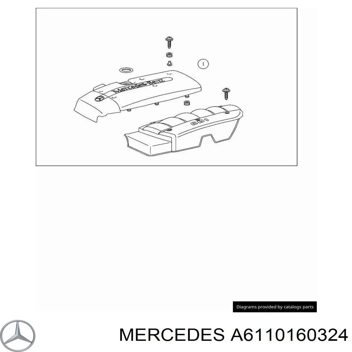Cubierta decorativa del motor Mercedes A6110160324 precio, desde 60,77 EUR