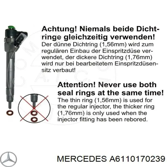 Soporte del inyector Mercedes A6110170239