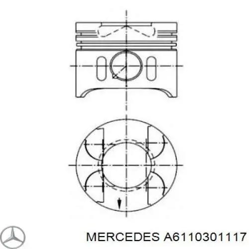 A6110301117 Mercedes pistón