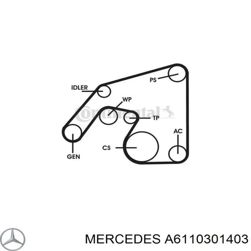 A6110301403 Mercedes polea de cigüeñal