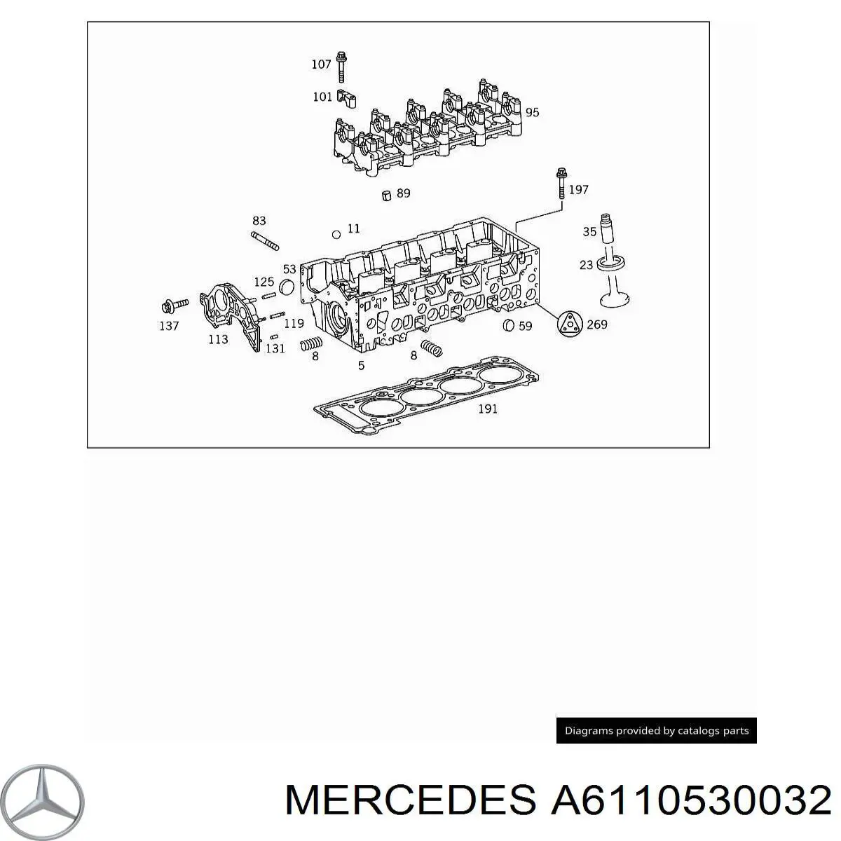 A6110530032 Mercedes placa de soporte, empujador de válvulas de escape