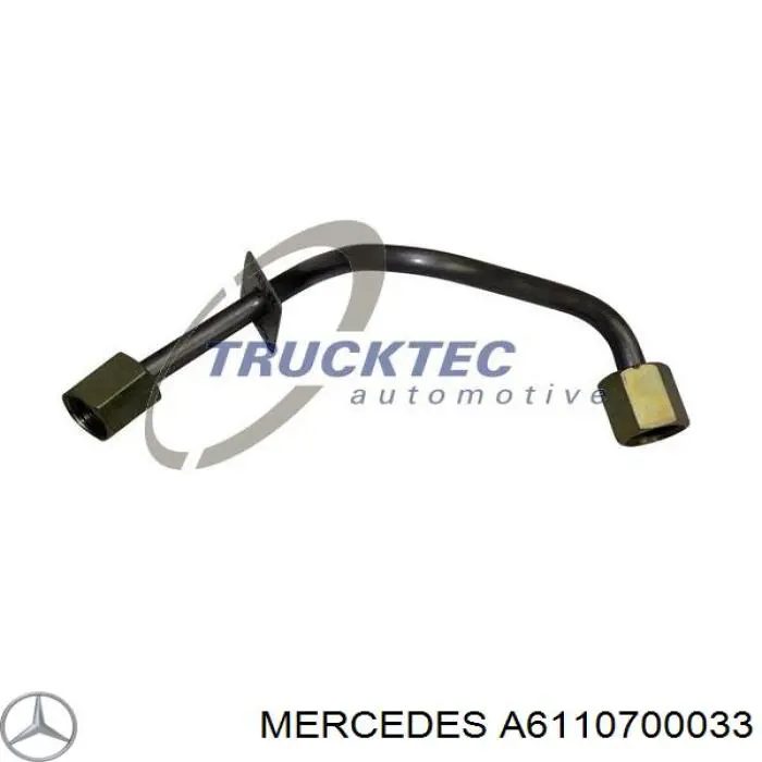 A6110700033 Mercedes tubería alta presión, sistema inyección para cilindro 1