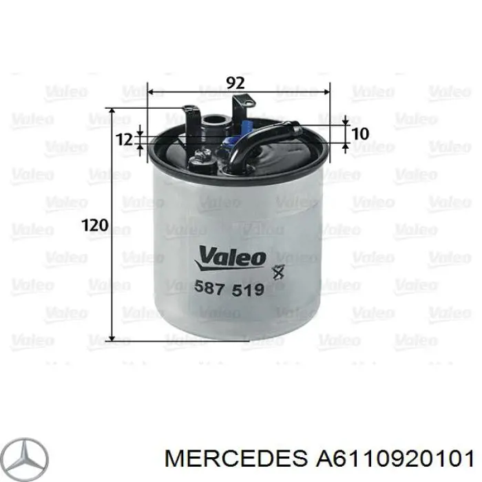 A6110920101 Mercedes filtro combustible