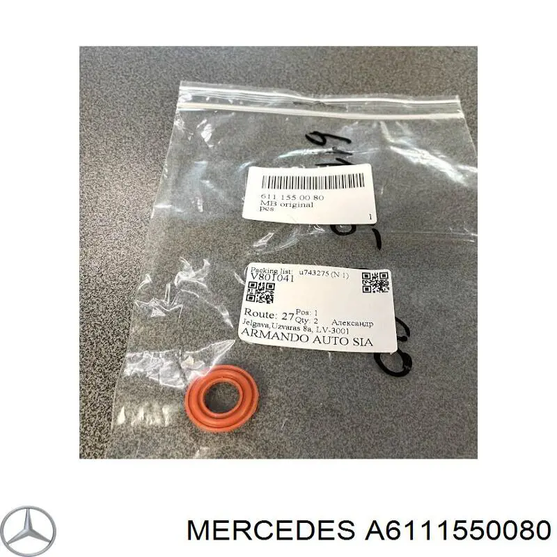 A611155008080 Mercedes junta (anillo Generador Refrigerado Por Agua)