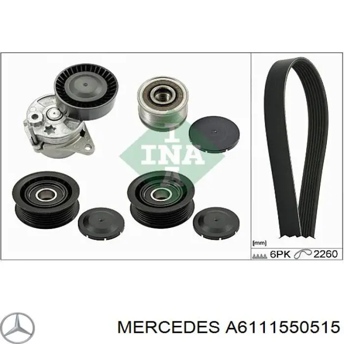 Polea rueda libre Mercedes A6111550515 precio, desde 35,58 EUR