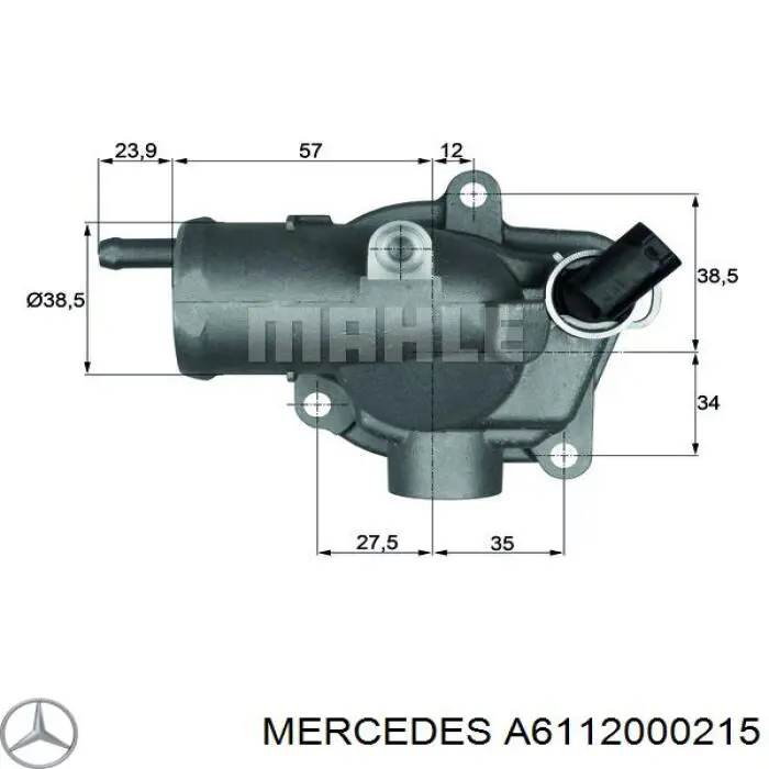 A6112000215 Mercedes termostato