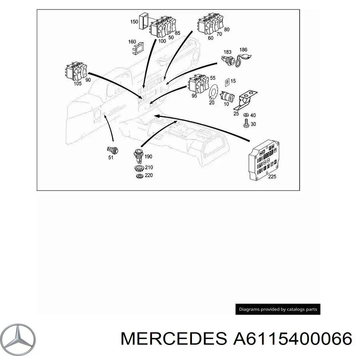  Mercedes A6115400066 precio, desde 12,25 EUR