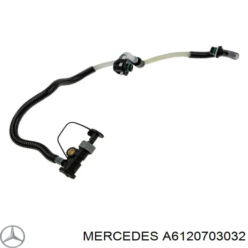 Tubería de combustible atras de las boquillas  Mercedes A6120703032