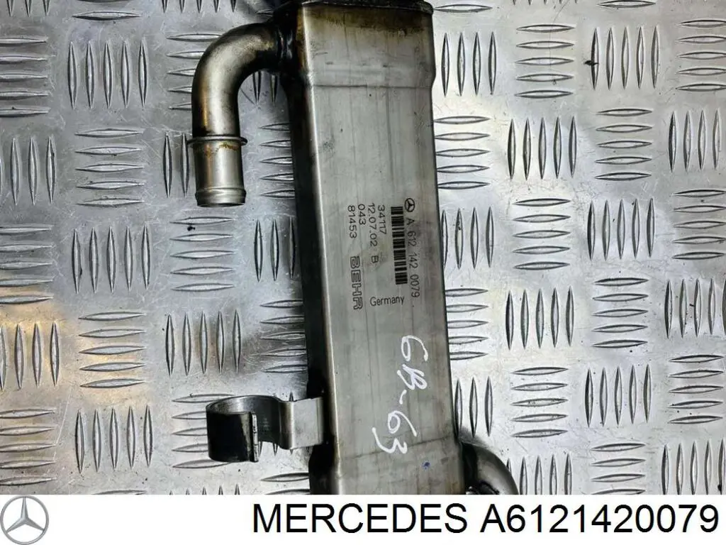 A6121420077 Mercedes enfriador egr de recirculación de gases de escape