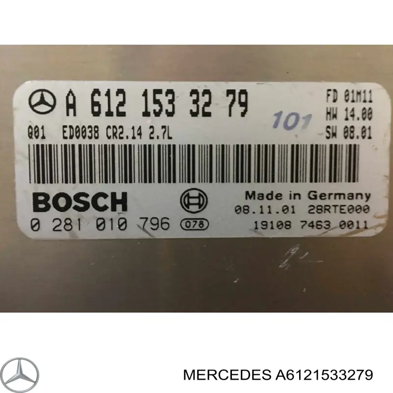 A612153637980 Mercedes centralina del motor / modulo de control del motor (ecu)