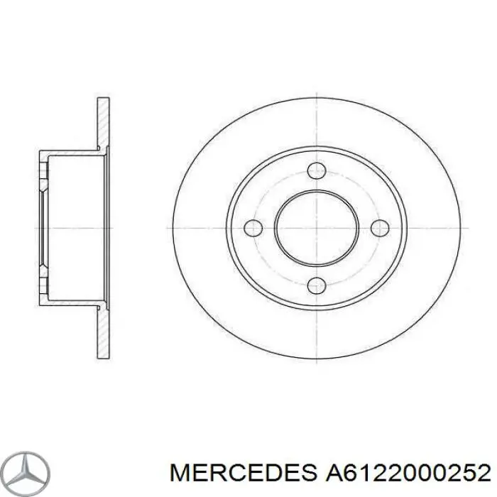 A6122000252 Mercedes colocación de mangueras de la estufa en el escudo del motor
