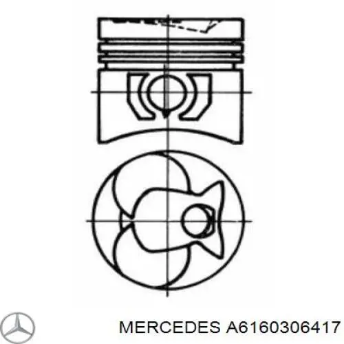 Pistón completo para 1 cilindro, cota de reparación + 1,00 mm para Mercedes Bus 207-310 (602)